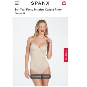 NWT SPANX Suit Your Fancy Nude bodysuit